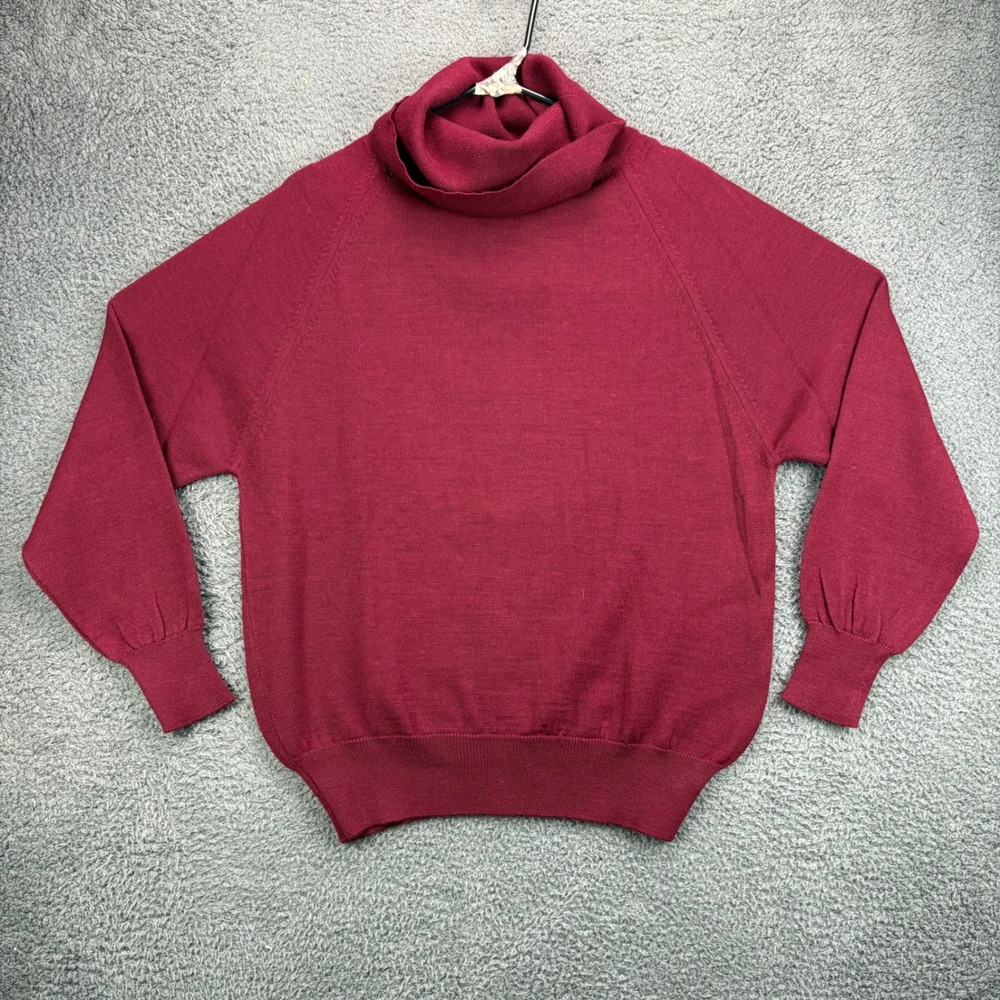 Tica Burgundy Wool Acrylic Blend Cowl Neck‎ Sweater Size L Made in Italy